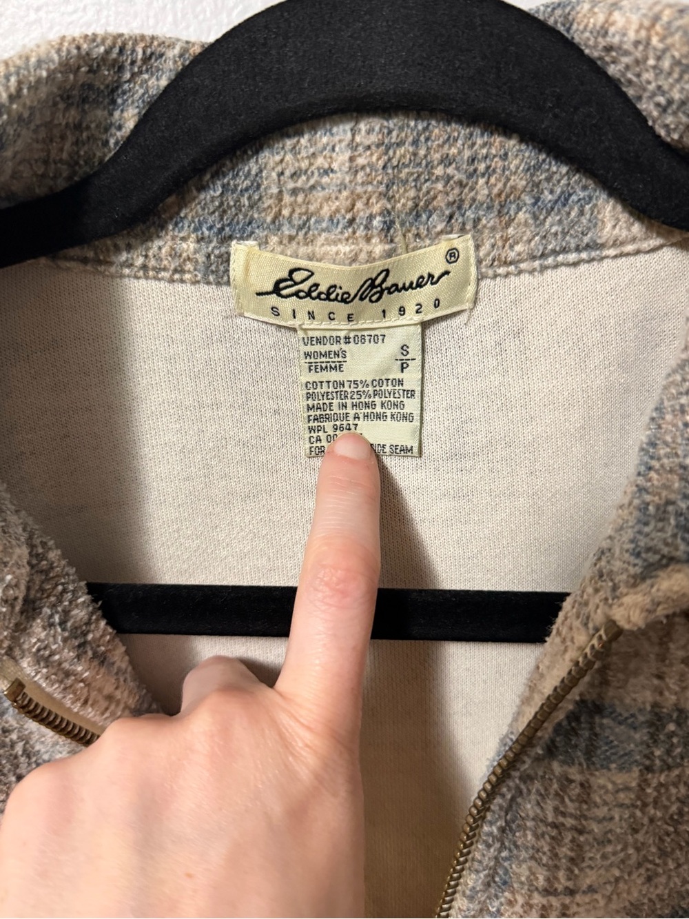 Vintage Eddie Bauer Women’s Small Plaid Full Zip Shirt Jacket Shacket 90s - Picture 4 of 5